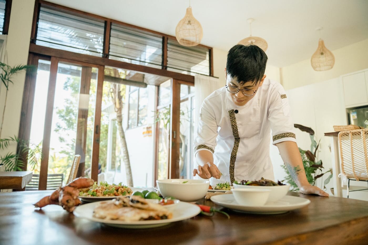 Food experience at Basundari retreat venue Ubud Bali