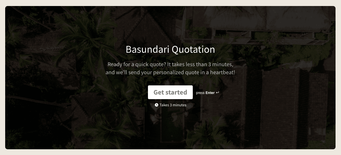 Basundari Quotation Screenshot