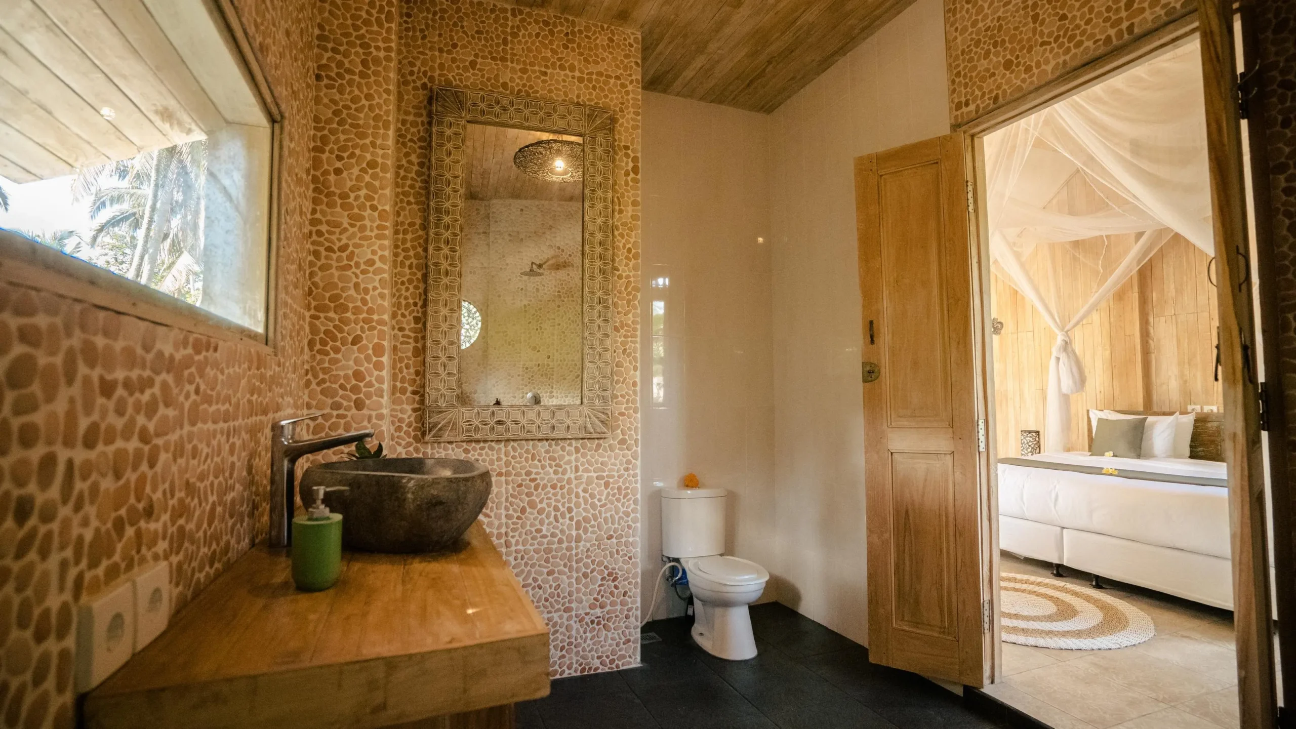 Calm bathroom scene not relevant to restorative yoga poses cover image